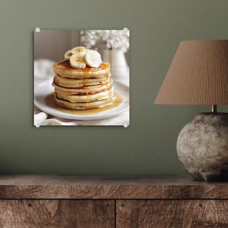 Pannenkoeken - Banaan - Siroop - Wit - Beige plexiglas 5mm klein -sfeer3