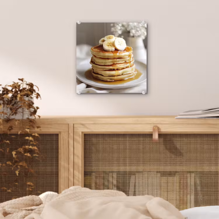 Pannenkoeken - Banaan - Siroop - Wit - Beige plexiglas 5mm klein -sfeer4