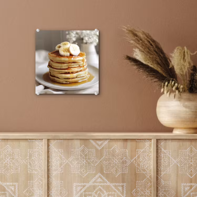 Pannenkoeken - Banaan - Siroop - Wit - Beige plexiglas 5mm klein -sfeer5