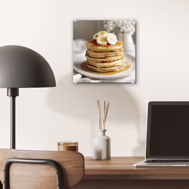 Pannenkoeken - Banaan - Siroop - Wit - Beige plexiglas 5mm klein -sfeer6