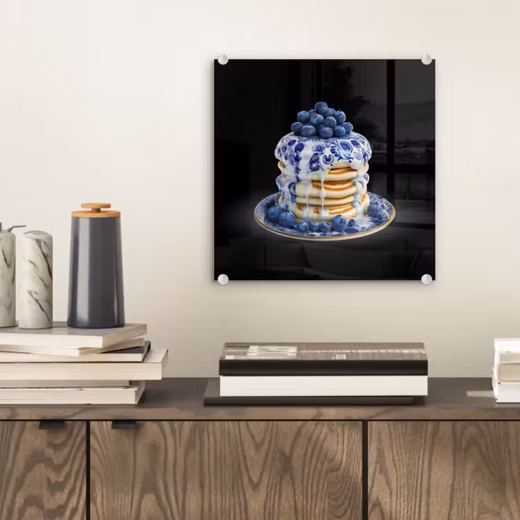 Pannenkoeken - Blauwe Bessen - Bord plexiglas 5mm klein -sfeer1