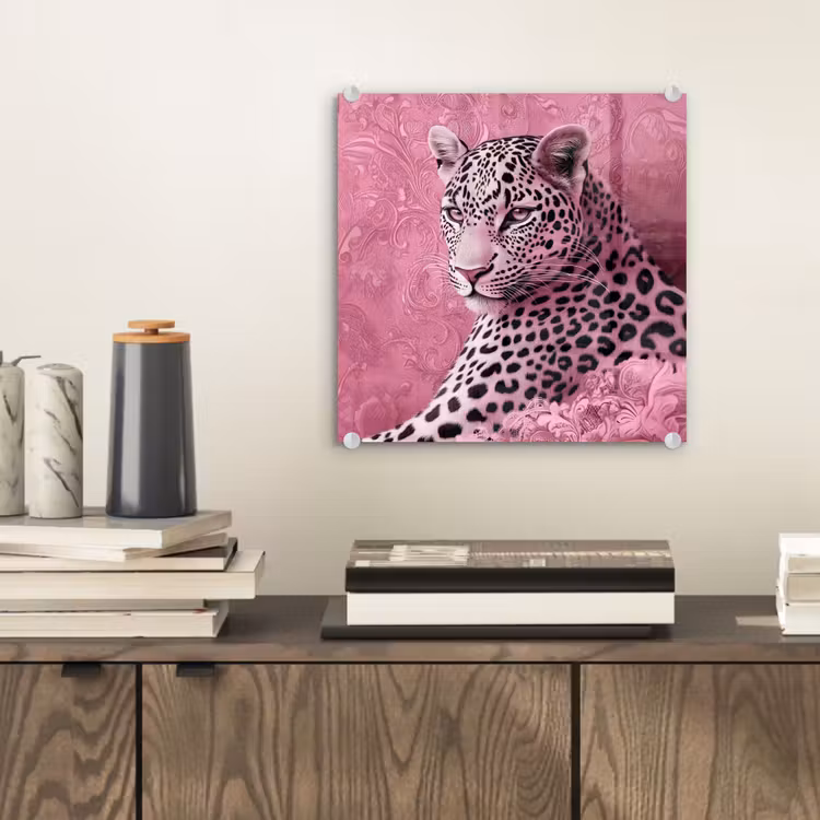 Panter - Luxe - Roze plexiglas 5mm klein -sfeer1