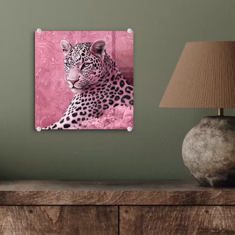 Panter - Luxe - Roze plexiglas 5mm klein -sfeer3