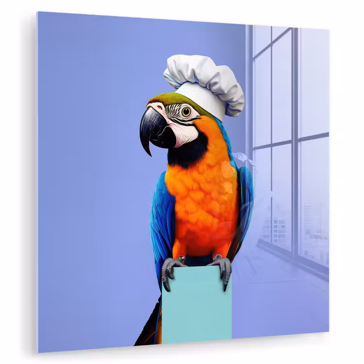 Papegaai - Koksmuts - Vogel - Leuk plexiglas 5mm klein -zzzproduct_nieuw