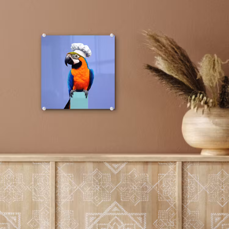 Papegaai - Koksmuts - Vogel - Leuk plexiglas 5mm klein -sfeer5