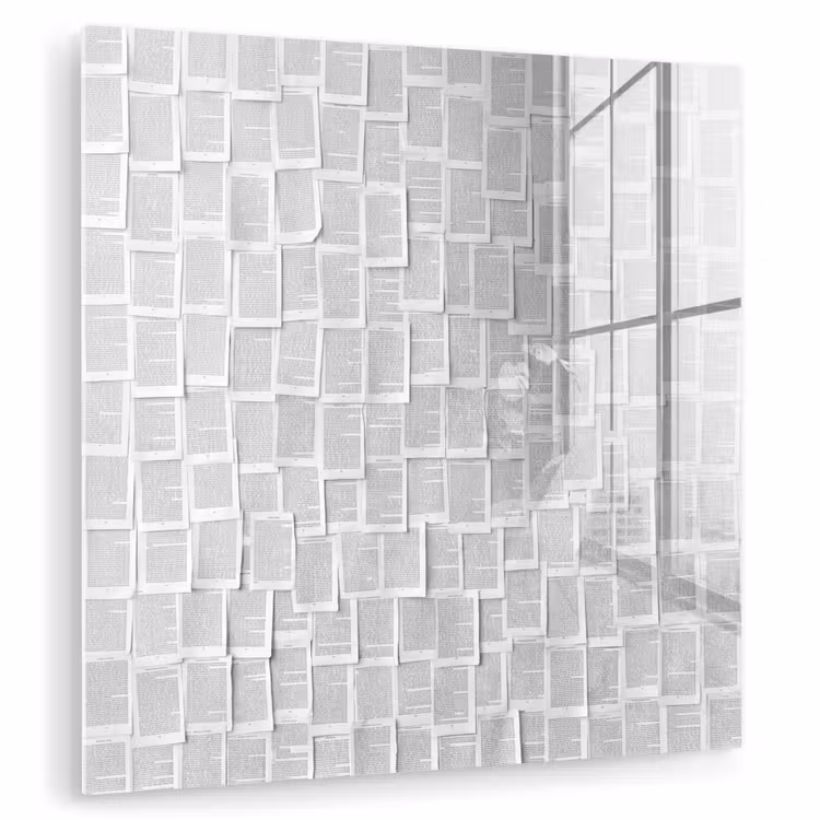 Papier - Overlappend - Textuur - Modern - Wit plexiglas 5mm klein -zzzproduct_nieuw