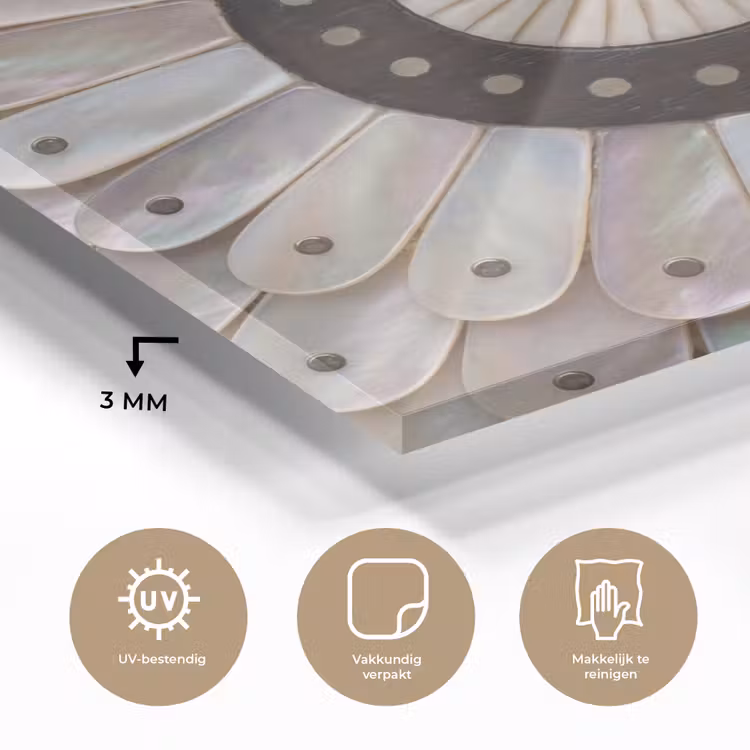 Parelmoer - Patroon - Decoratie - Ambacht - Wit plexiglas 5mm klein -sfeer2