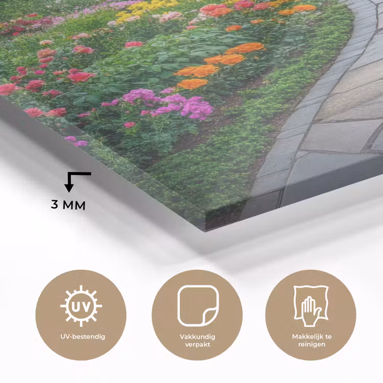 Park - Bloemen - Tuin plexiglas 5mm klein -sfeer2