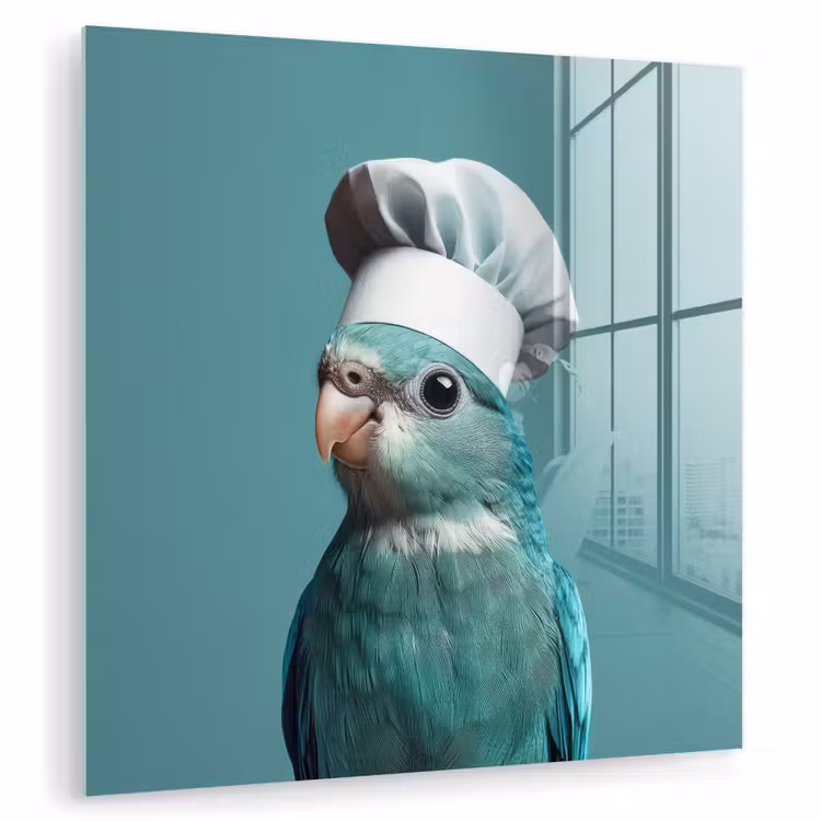 Parkiet - Vogel - Koksmuts - Cute plexiglas 5mm klein -zzzproduct_nieuw