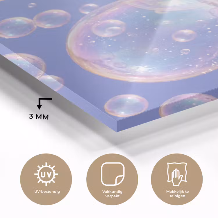 Pastel - Bubbels - Dromerig plexiglas 5mm klein -sfeer2