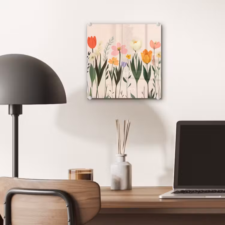 Pasteltinten - Bloemen - Illustratie plexiglas 5mm klein -sfeer6