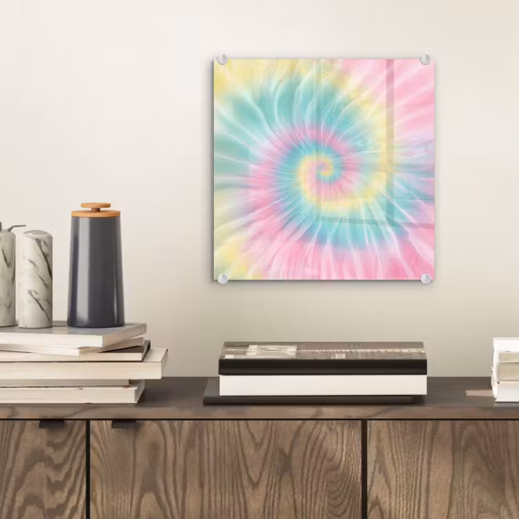 Pasteltinten - Tie dye - Roze plexiglas 5mm klein -sfeer1