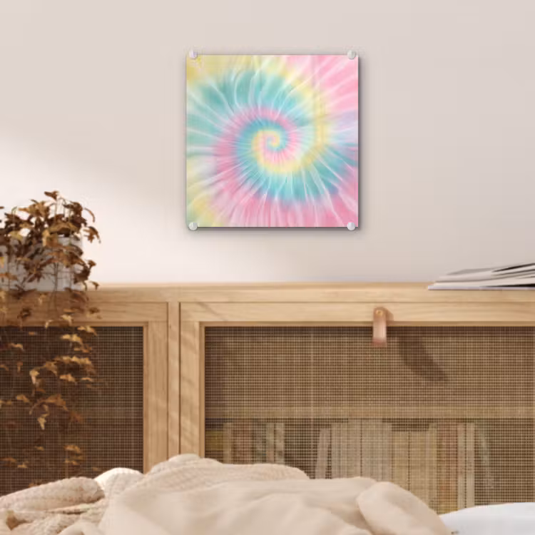 Pasteltinten - Tie dye - Roze plexiglas 5mm klein -sfeer4