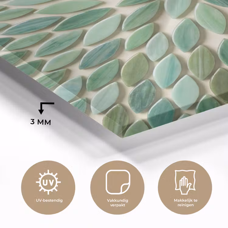 Patroon - Blad - Groen - Abstract plexiglas 5mm klein -sfeer2