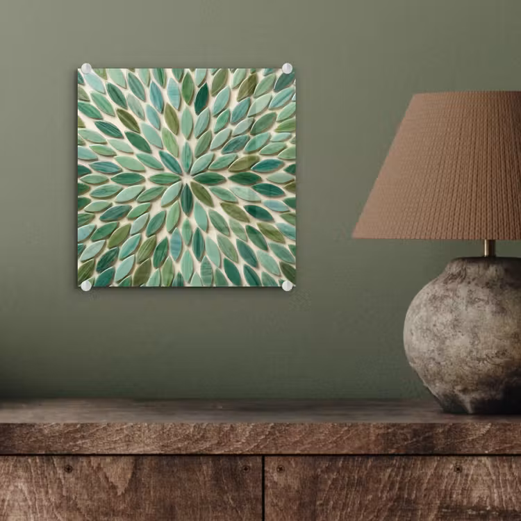 Patroon - Blad - Groen - Abstract plexiglas 5mm klein -sfeer3