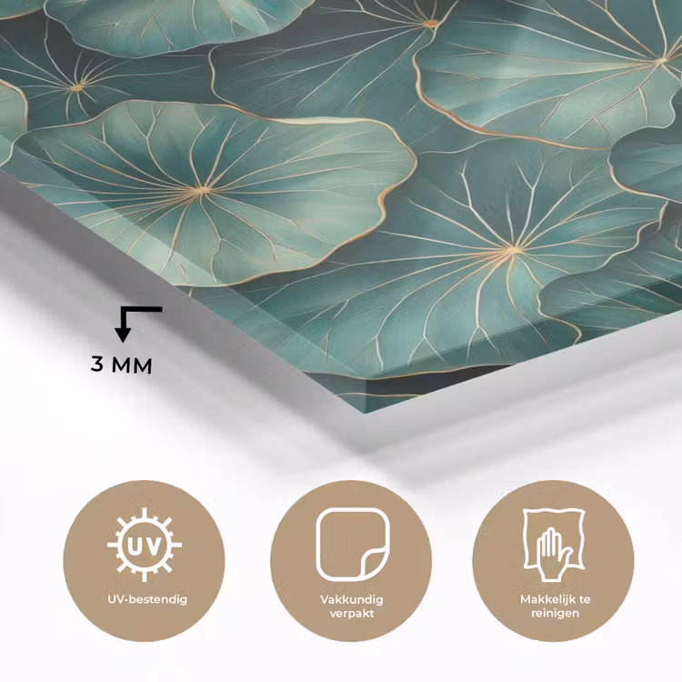 Patroon - Bladeren - Groen plexiglas 5mm klein 11 -sfeer2
