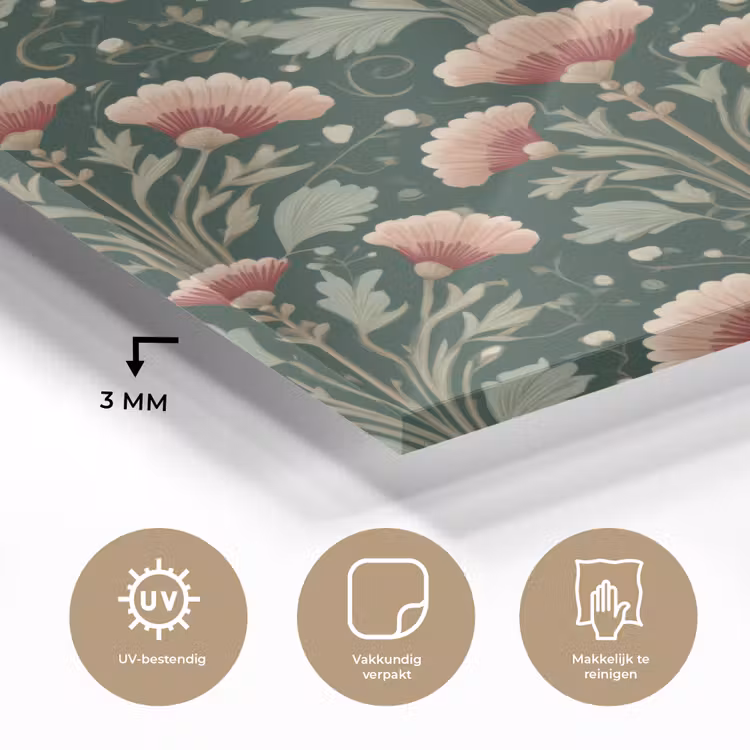 Patroon - Botanisch - Kleurrijk plexiglas 5mm klein 11 -sfeer2