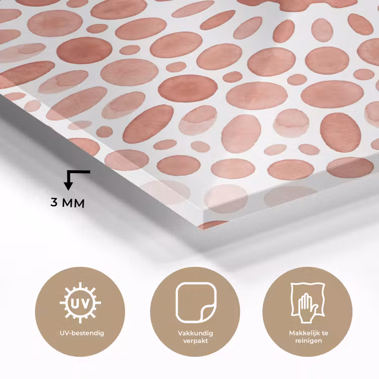 Patroon - Cirkels - Abstract - Modern - Rood plexiglas 5mm klein -sfeer2