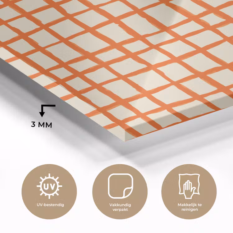 Patroon - Lijnen - Oranje plexiglas 5mm klein 11 -sfeer2