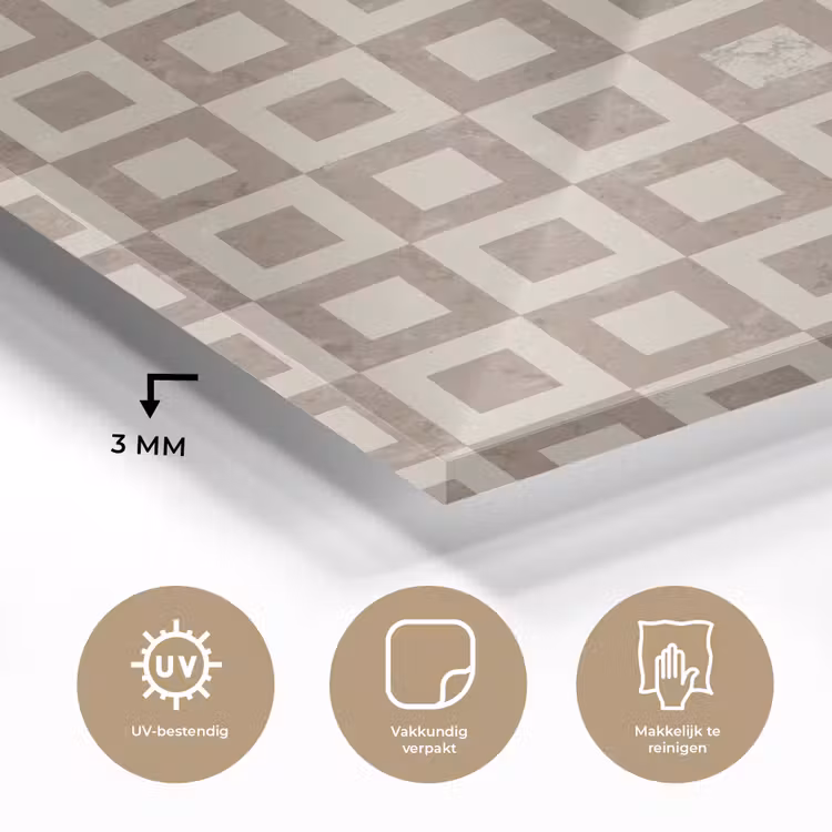 Patroon - Marmer - Beige plexiglas 5mm klein 11 -sfeer2