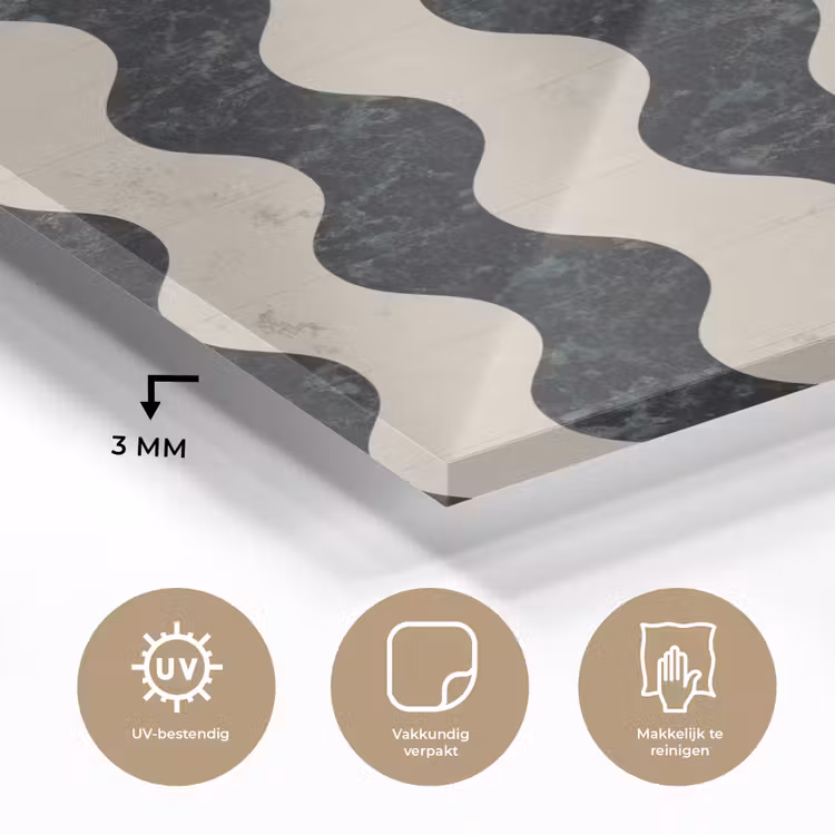 Patroon - Marmer - Groen - Cremé plexiglas 5mm klein 11 -sfeer2