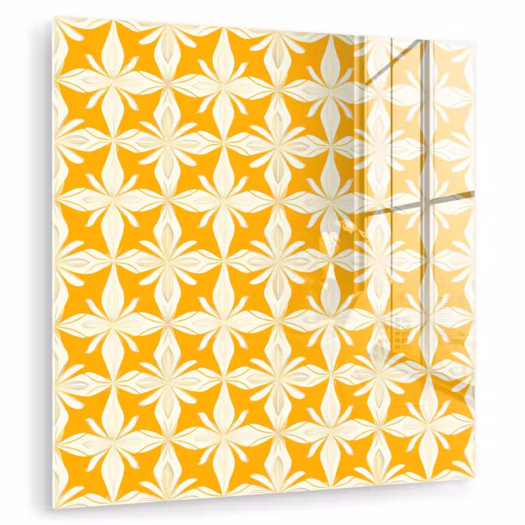 Patroon - Retro - Geel plexiglas 5mm klein 11 -zzzproduct_nieuw