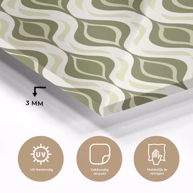 Patroon - Retro - Groen plexiglas 5mm klein 11 -sfeer2