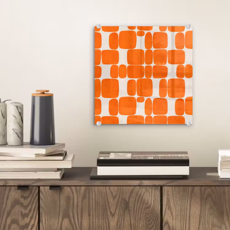 Patroon - Retro - Oranje plexiglas 5mm klein 11 -sfeer1