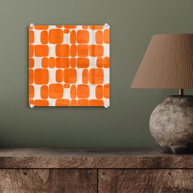 Patroon - Retro - Oranje plexiglas 5mm klein 11 -sfeer3