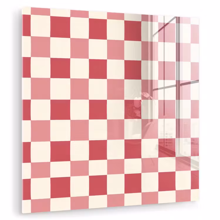 Patroon - Schaak - Roze plexiglas 5mm klein 11 -zzzproduct_nieuw