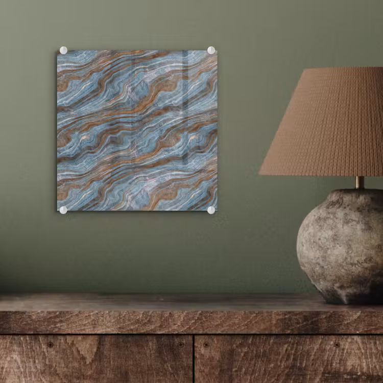 Patroon - Steen - Blauw plexiglas 5mm klein 11 -sfeer3