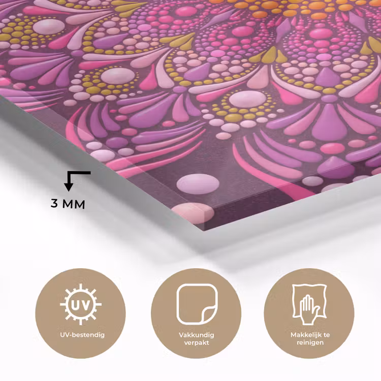 Patroon - Stippen - Abstract - Kleurrijk plexiglas 5mm klein -sfeer2