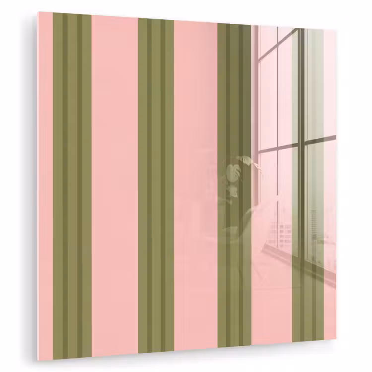 Patroon - Strepen - Abstract - Roze - Groen plexiglas 5mm klein -zzzproduct_nieuw