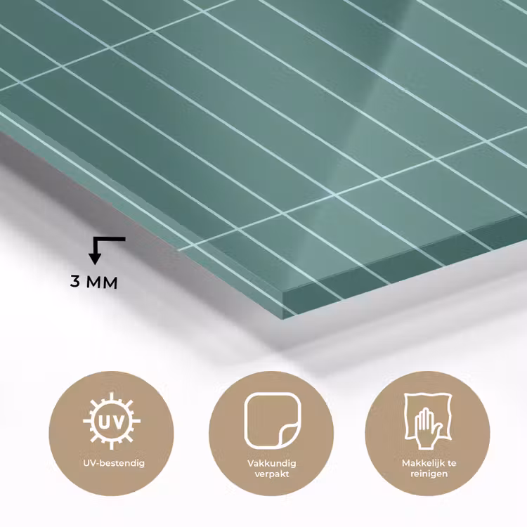 Patroon - Tegel - Saliegroen plexiglas 5mm klein 11 -sfeer2