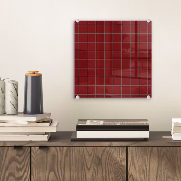 Patroon - Tegels - Burgundy plexiglas 5mm klein 11 -sfeer1