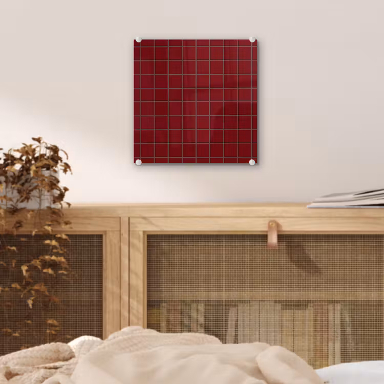 Patroon - Tegels - Burgundy plexiglas 5mm klein 11 -sfeer4