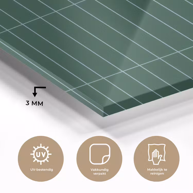 Patroon - Tegels - Donkergroen plexiglas 5mm klein 11 -sfeer2