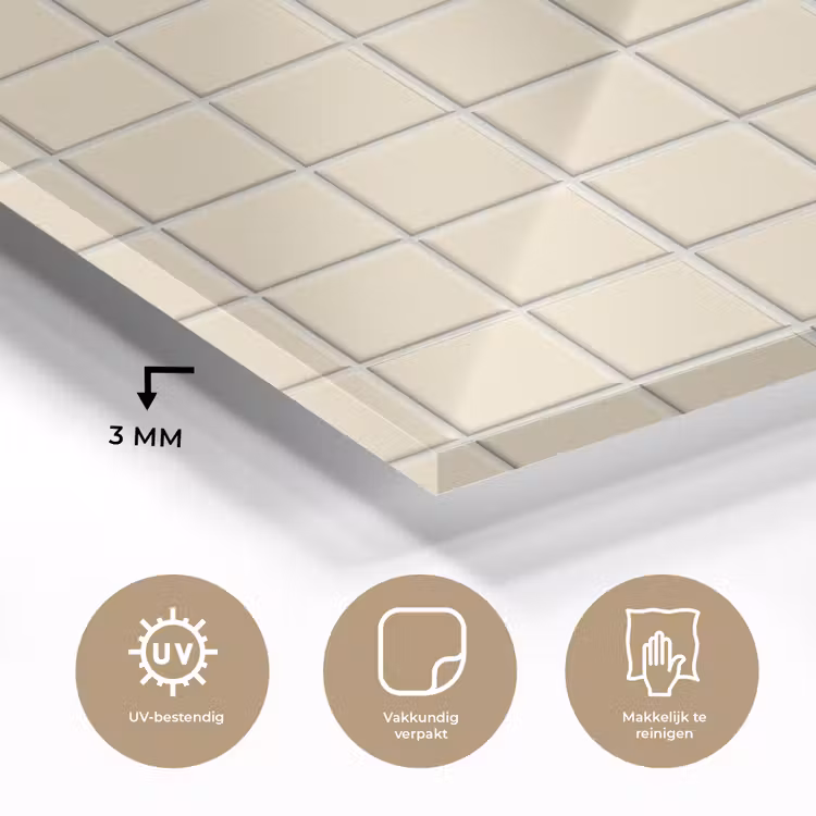 Patroon - Tegels - Gebroken - Wit plexiglas 5mm klein 11 -sfeer2