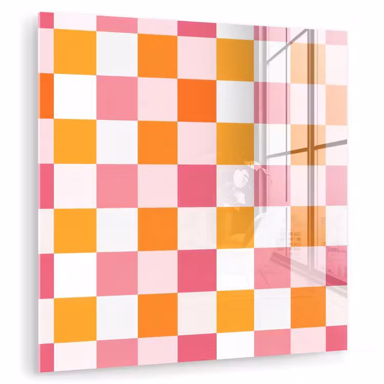 Patroon - Vierkant - Roze plexiglas 5mm klein 11 -zzzproduct_nieuw