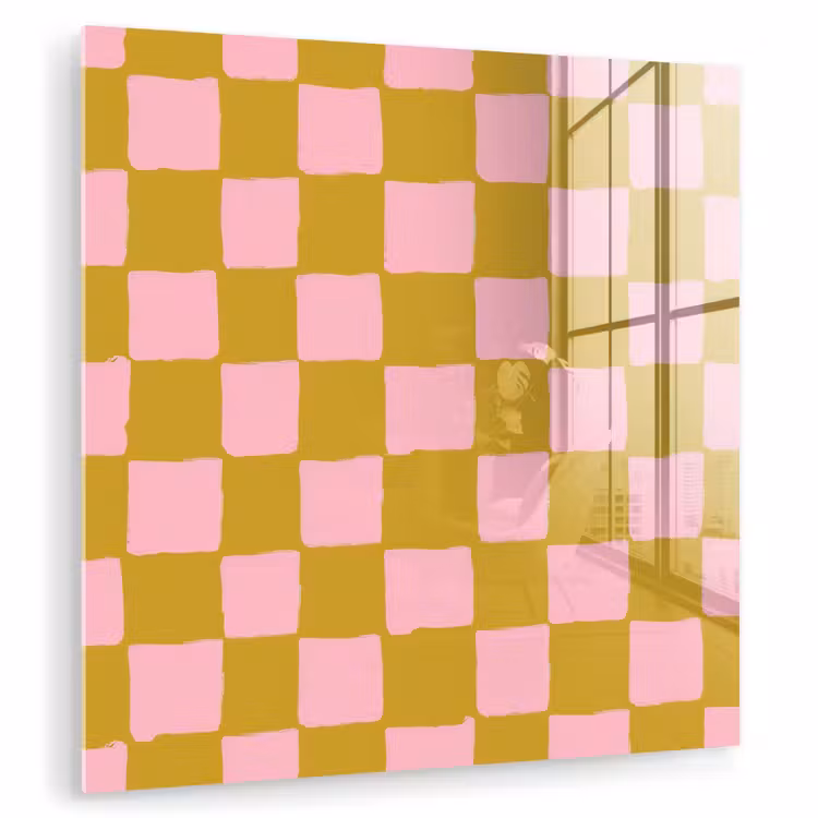 Patroon - Vierkant - Roze plexiglas 5mm klein 11 -zzzproduct_nieuw