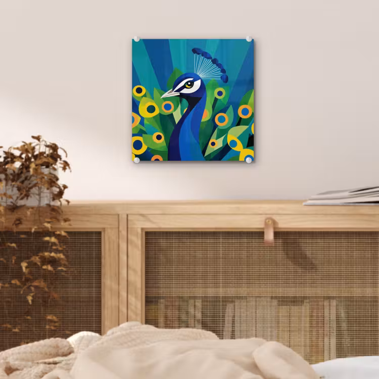 Pauw - Cirkels - Blauw plexiglas 5mm klein -sfeer4