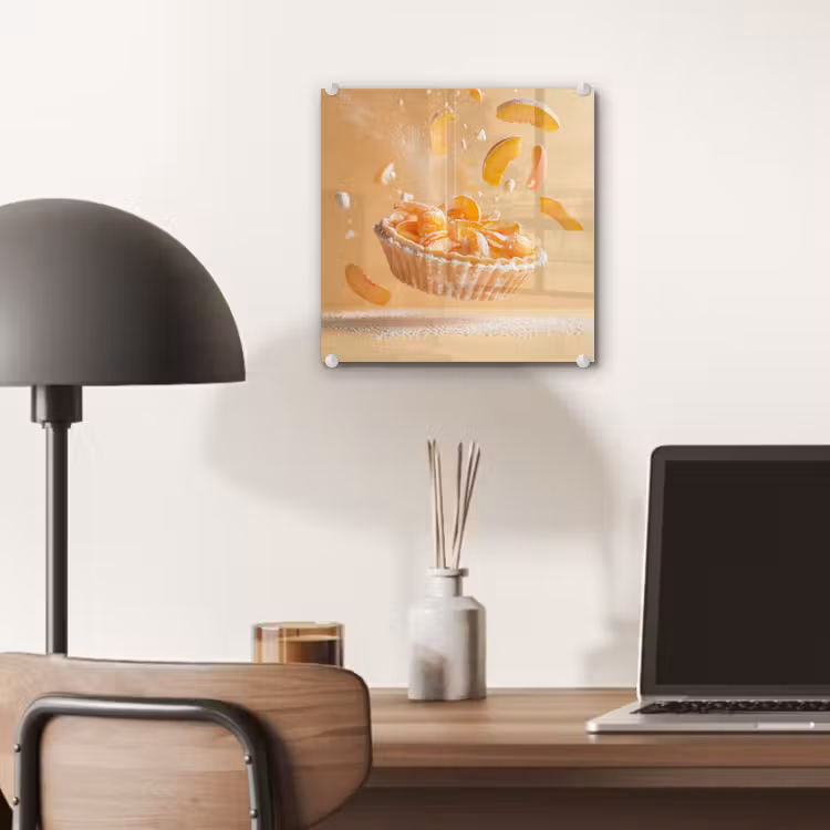 Peach - Eten - Taart - Oranje plexiglas 5mm klein -sfeer6