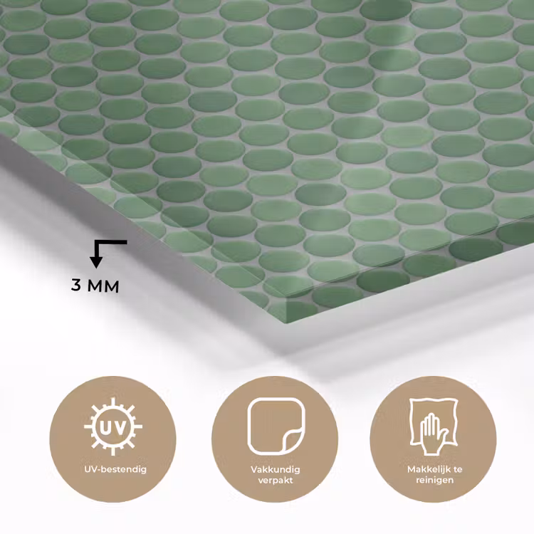 Penny - Mozaïek - Bosgroen - Green plexiglas 5mm klein 11 -sfeer2