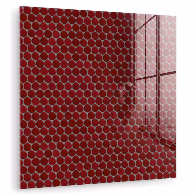 Penny - Mozaïek - Rond - Rood plexiglas 5mm klein 11 -zzzproduct_nieuw