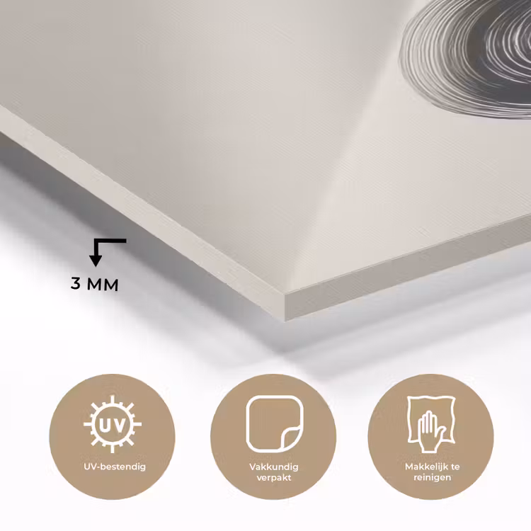 Penseelstreek - Zwart - Minimalistisch plexiglas 5mm klein -sfeer2