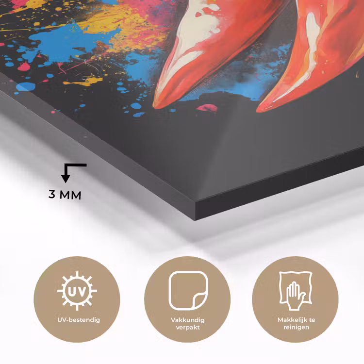Peper - Graffiti - Verf - Abstract - Modern - Kleurrijk plexiglas 5mm klein -sfeer2