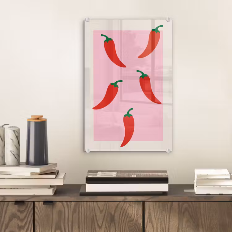 Pepers - Rood - Illustratie plexiglas 5mm klein -sfeer1