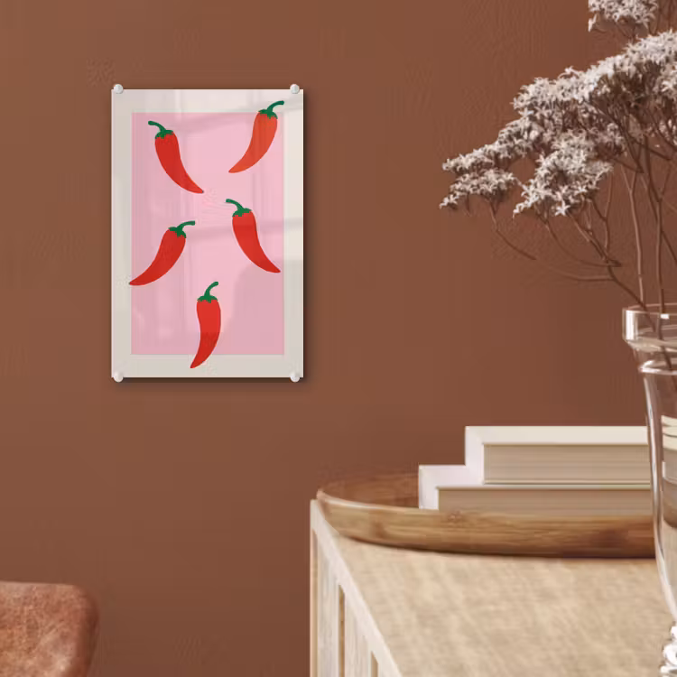 Pepers - Rood - Illustratie plexiglas 5mm klein -sfeer5