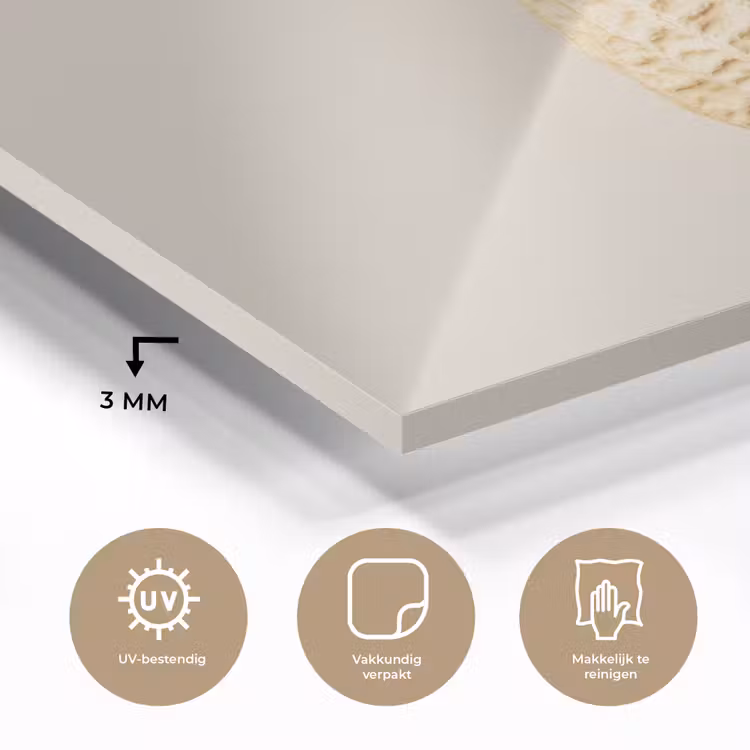 Pinda - Ruw - Beige plexiglas 5mm klein -sfeer2