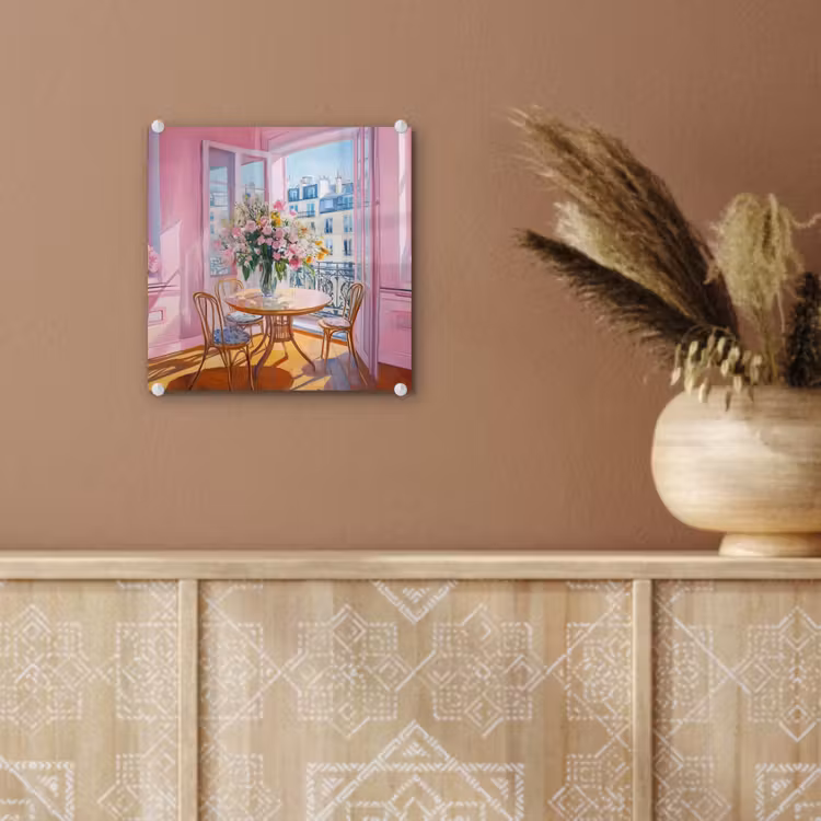 Pink - City - Bloemen plexiglas 5mm klein -sfeer5